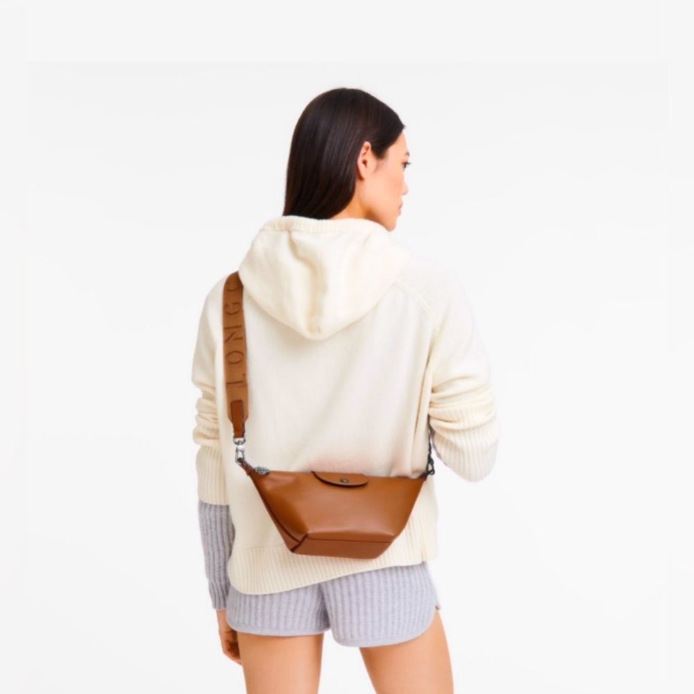 Longchamp Le Pliage XTRA XS Crossbody Waist Bum Bag in Cognac Leather